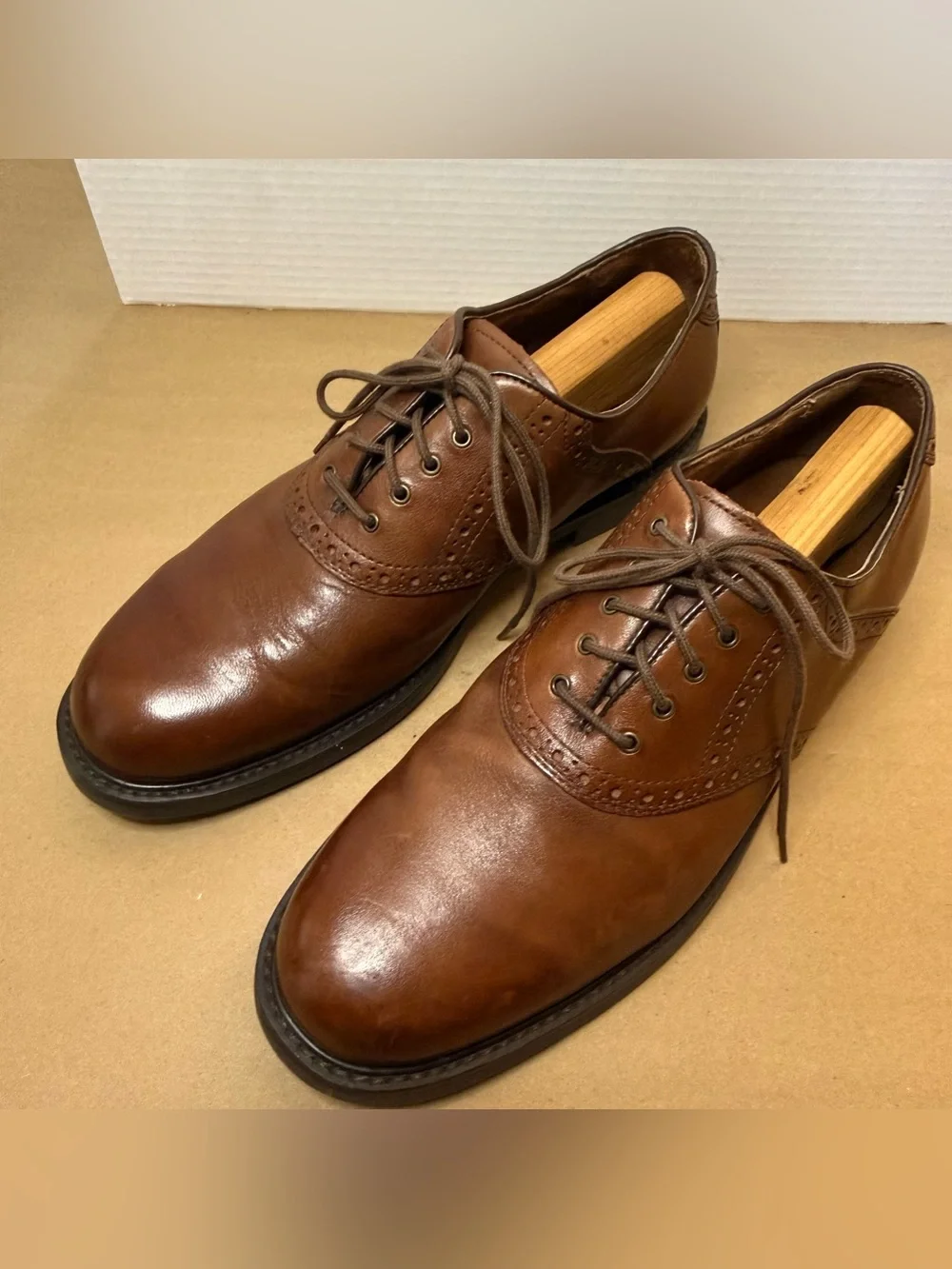 Johnston & Murphy Brown Leather Derby Oxfords